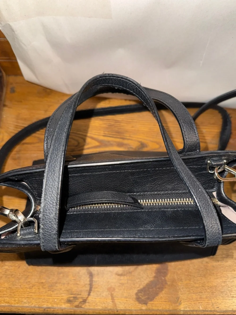 kate spade Black Pebbled Leather Satchel with Crossbody Strap
